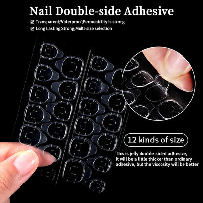 24-Piece White French Press-On Nails - Full Cover Artificial Nail Set