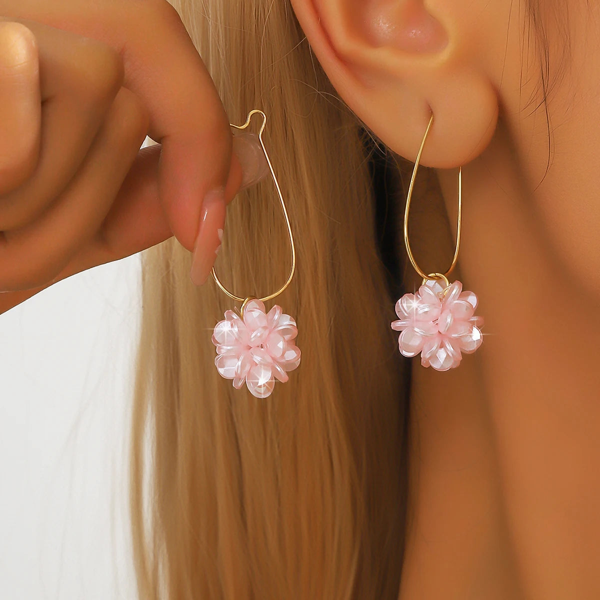 Pearl Petal Ball Earrings - 2pc DIY Fashion Statement Earrings Set