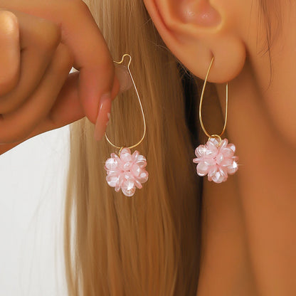 Pearl Petal Ball Earrings - 2pc DIY Fashion Statement Earrings Set