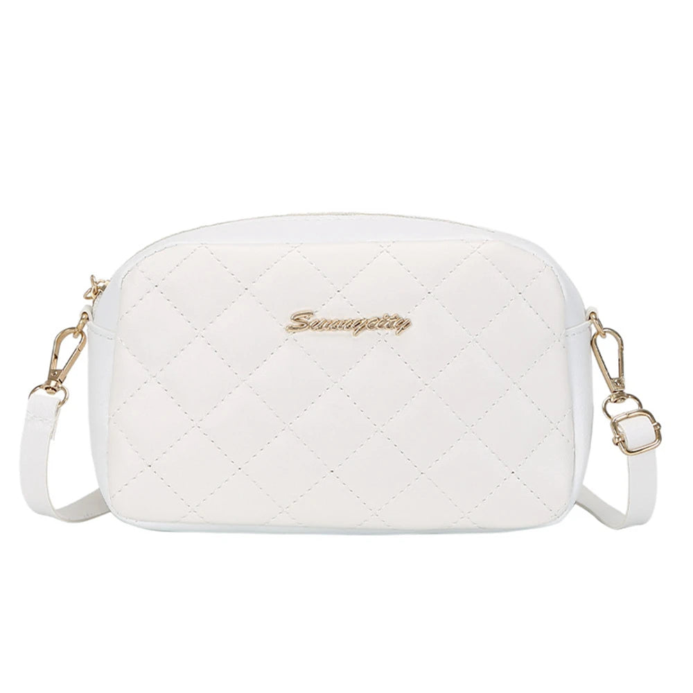 Premium Tassel Messenger Bag - Quilted Embroidery Camera Bag with Chain Strap