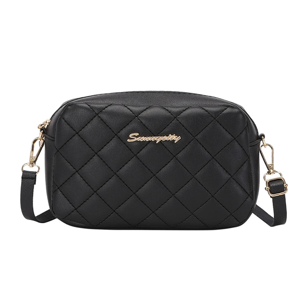 Premium Tassel Messenger Bag - Quilted Embroidery Camera Bag with Chain Strap