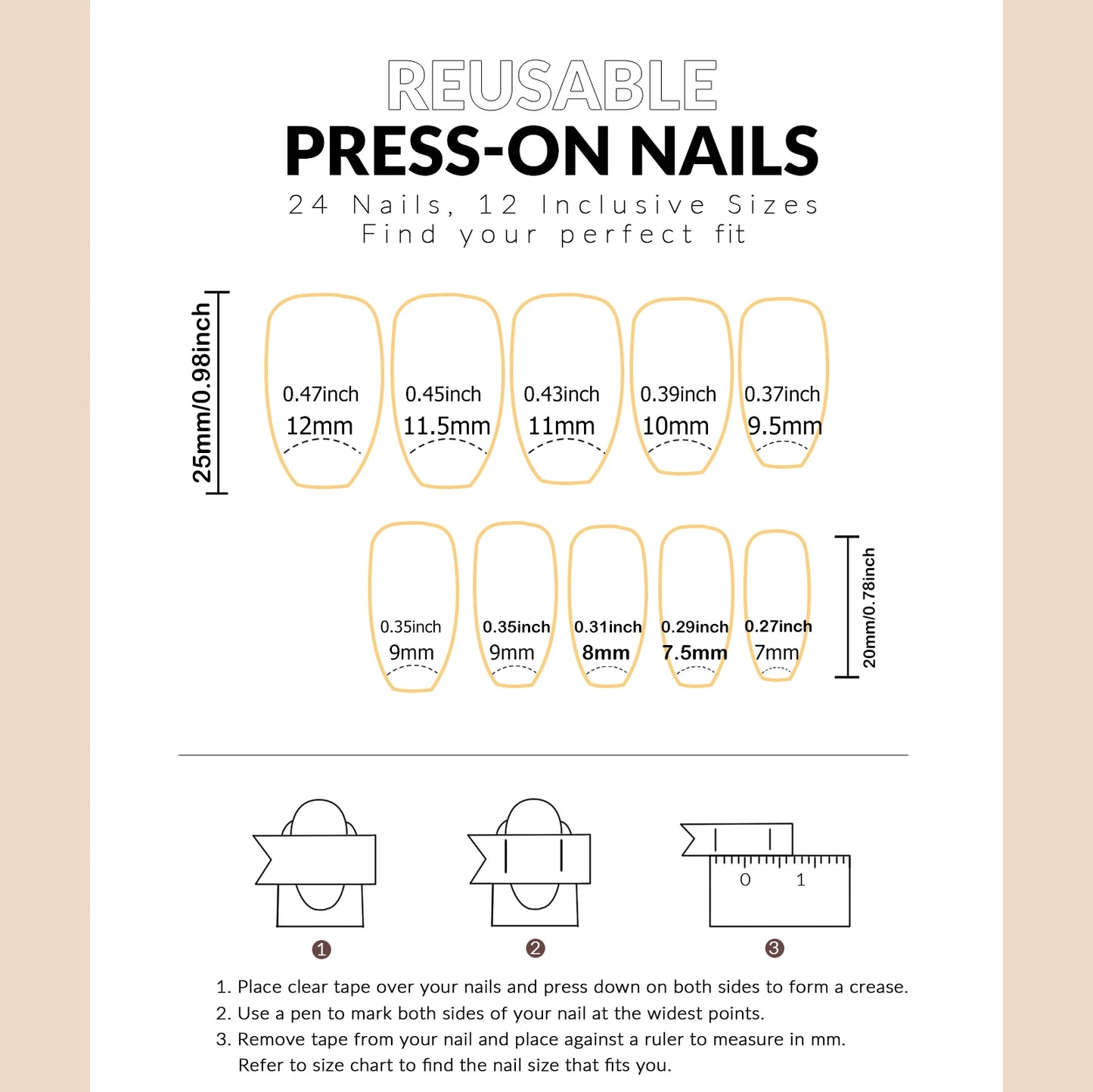 24-Piece Ballet Press-On Nails - Pink White Bow French Diamond Summer Set