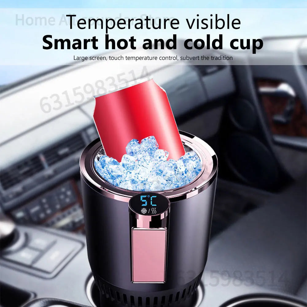12V Smart Car Cup Holder - Cooler & Heater with Display