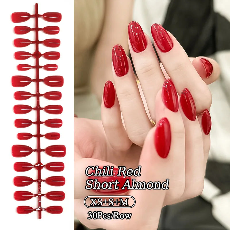 24-Piece White French Press-On Nails - Full Cover Artificial Nail Set
