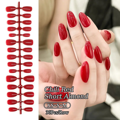 24-Piece White French Press-On Nails - Full Cover Artificial Nail Set