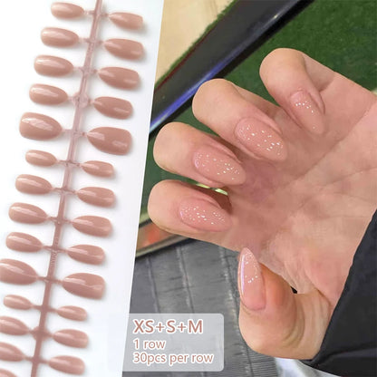 24-Piece White French Press-On Nails - Full Cover Artificial Nail Set