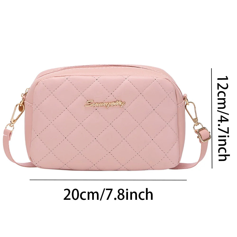 Premium Tassel Messenger Bag - Quilted Embroidery Camera Bag with Chain Strap
