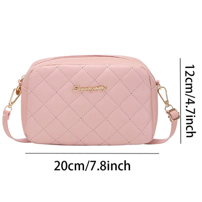 Premium Tassel Messenger Bag - Quilted Embroidery Camera Bag with Chain Strap
