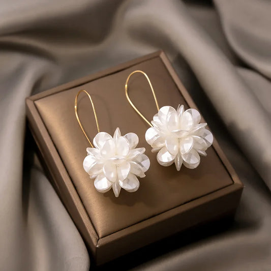Pearl Petal Ball Earrings - 2pc DIY Fashion Statement Earrings Set