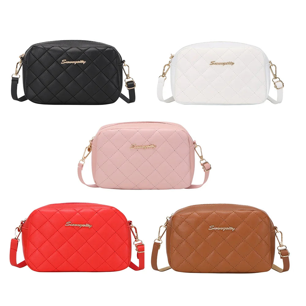 Premium Tassel Messenger Bag - Quilted Embroidery Camera Bag with Chain Strap