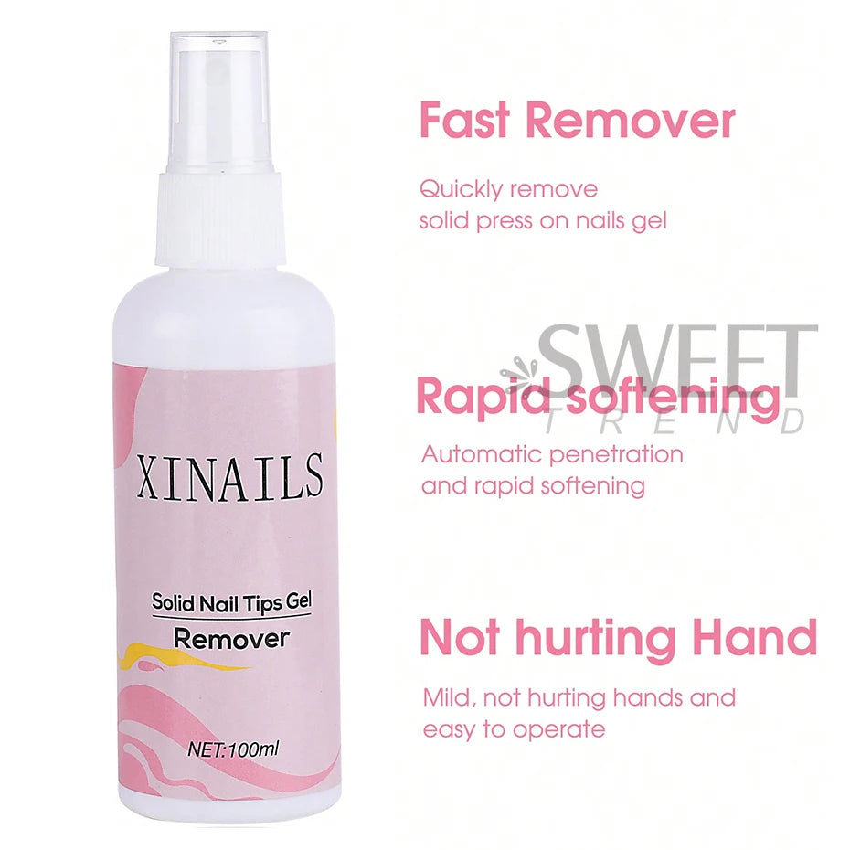 Press-On Nail Remover Gel - 100ml False Nail Adhesive Remover Liquid