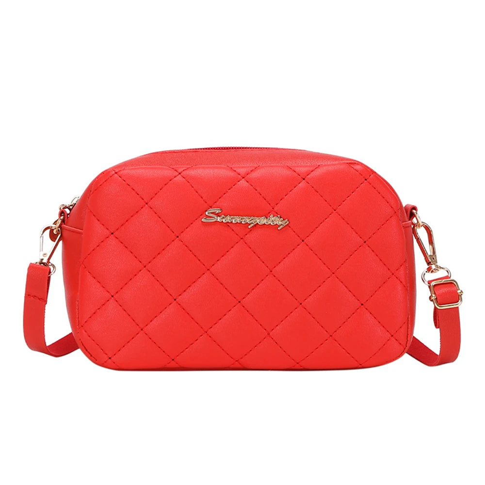 Premium Tassel Messenger Bag - Quilted Embroidery Camera Bag with Chain Strap