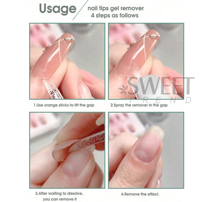 Press-On Nail Remover Gel - 100ml False Nail Adhesive Remover Liquid